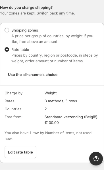The same choice card on a phone
